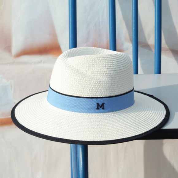 BLANC NY Accessories - 👒Maison Hamptons White Straw Fedora hat